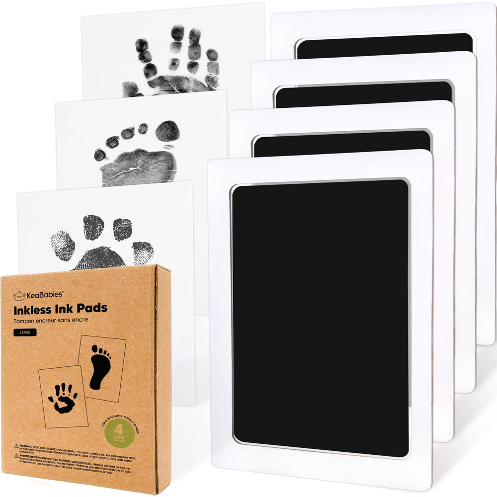 KeaBabies inkless kit handprint: captures tiny hands without ink for a mess-free keepsake.