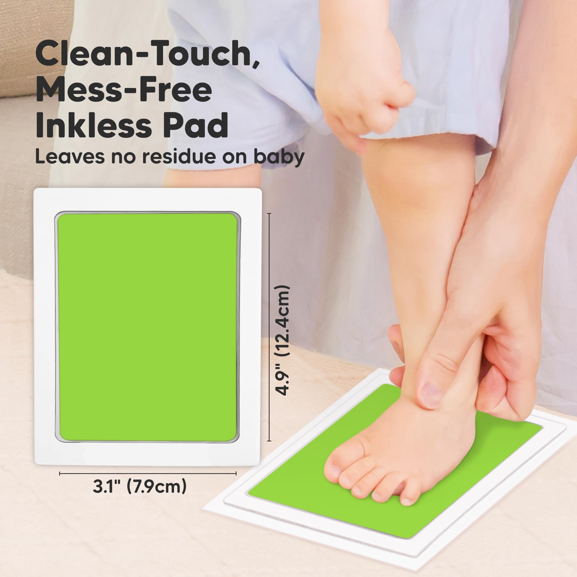 KeaBabies packaging shot of the 4-pack inkless kit for new parents