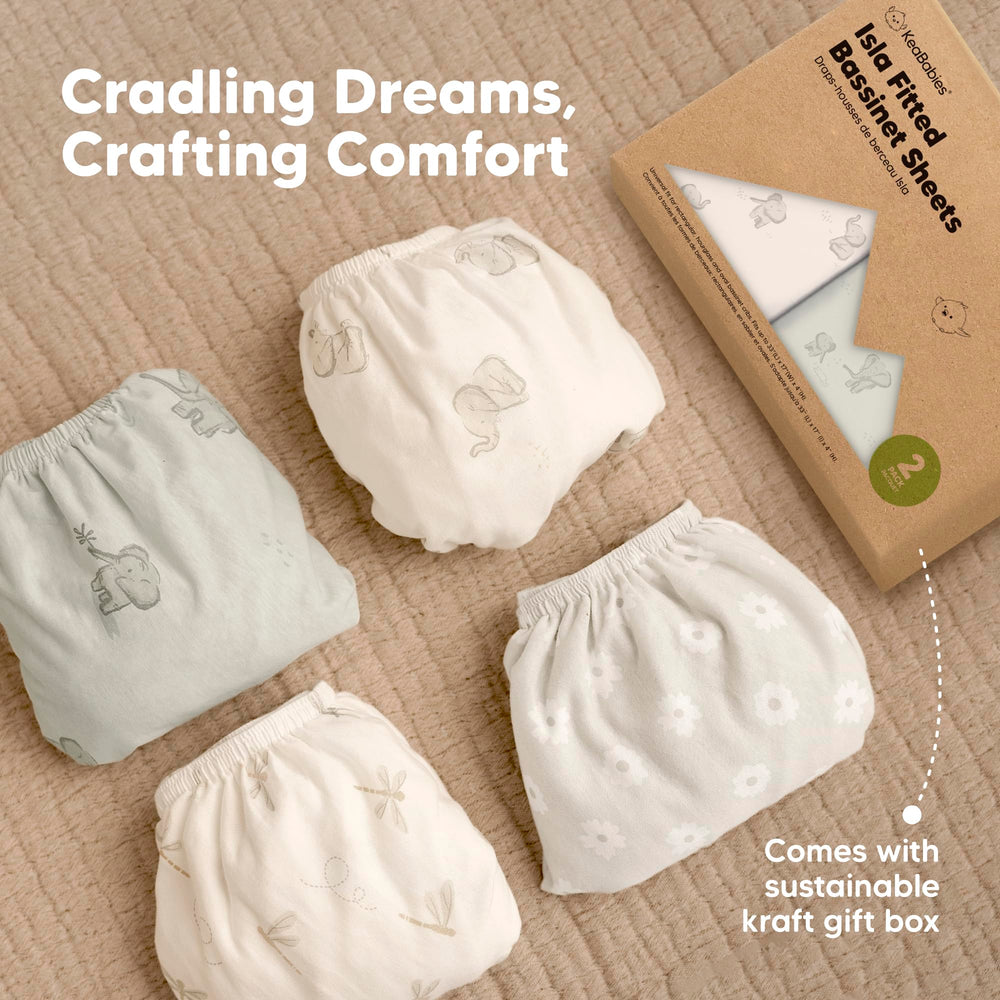 KeaBabies Isla 2-pack bassinet sheets for replacements