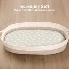 KeaBabies Isla bamboo viscose bassinet sheet 33x17