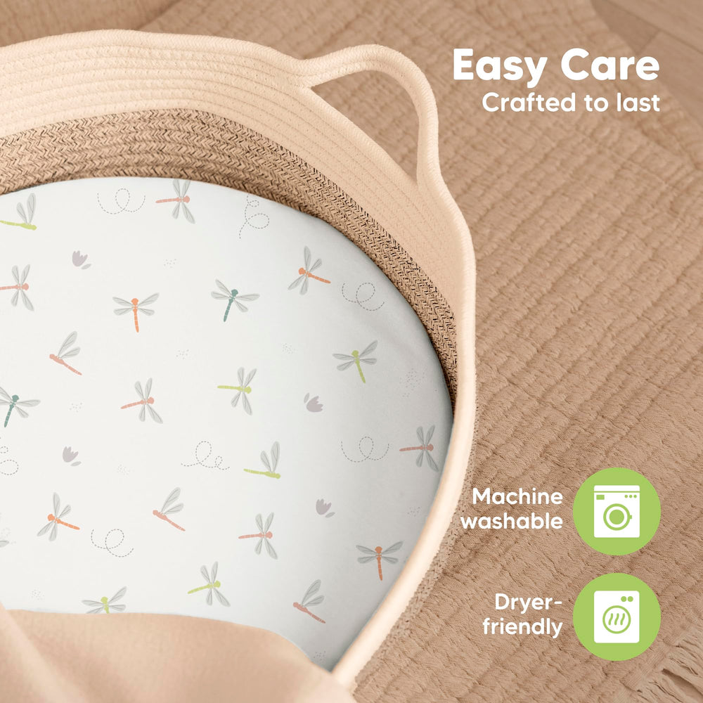 KeaBabies Isla breathable viscose bassinet sheet for baby comfort