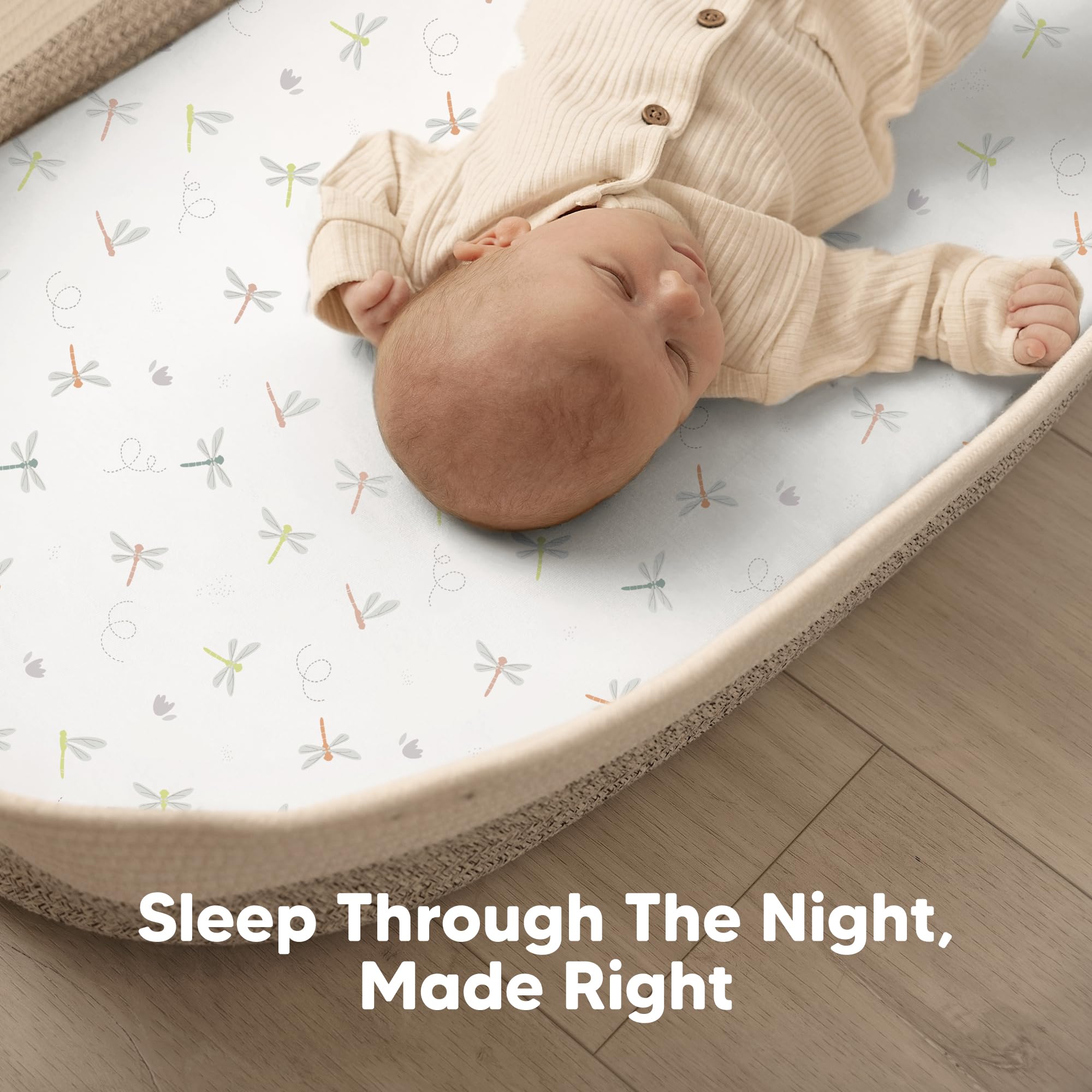 KeaBabies Isla bassinet sheet machine washable for easy care