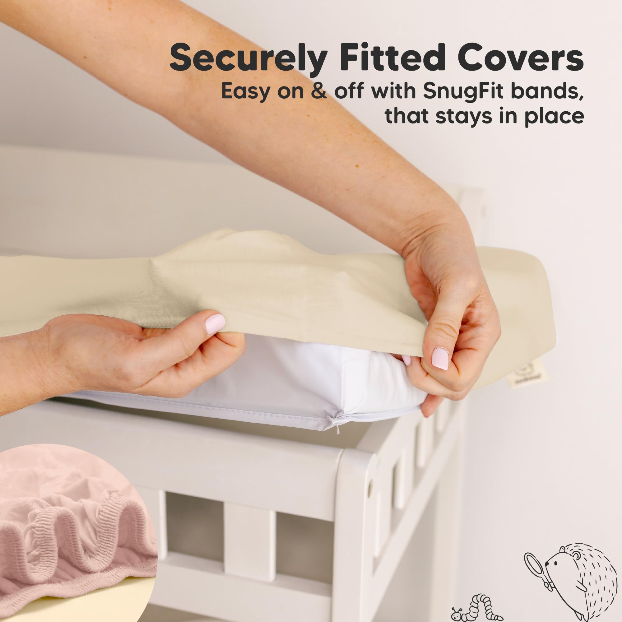 KeaBabies Isla durable-washable fabric withstands daily use and machine washing.