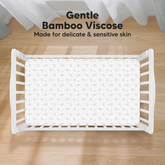 KeaBabies Isla fitted crib sheet in bamboo, breathable for peaceful nights.