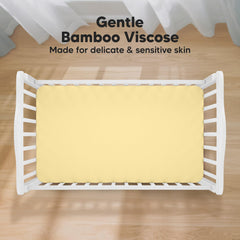 KeaBabies Isla fitted sheet with SnugFit tech for easy mattress fitting.