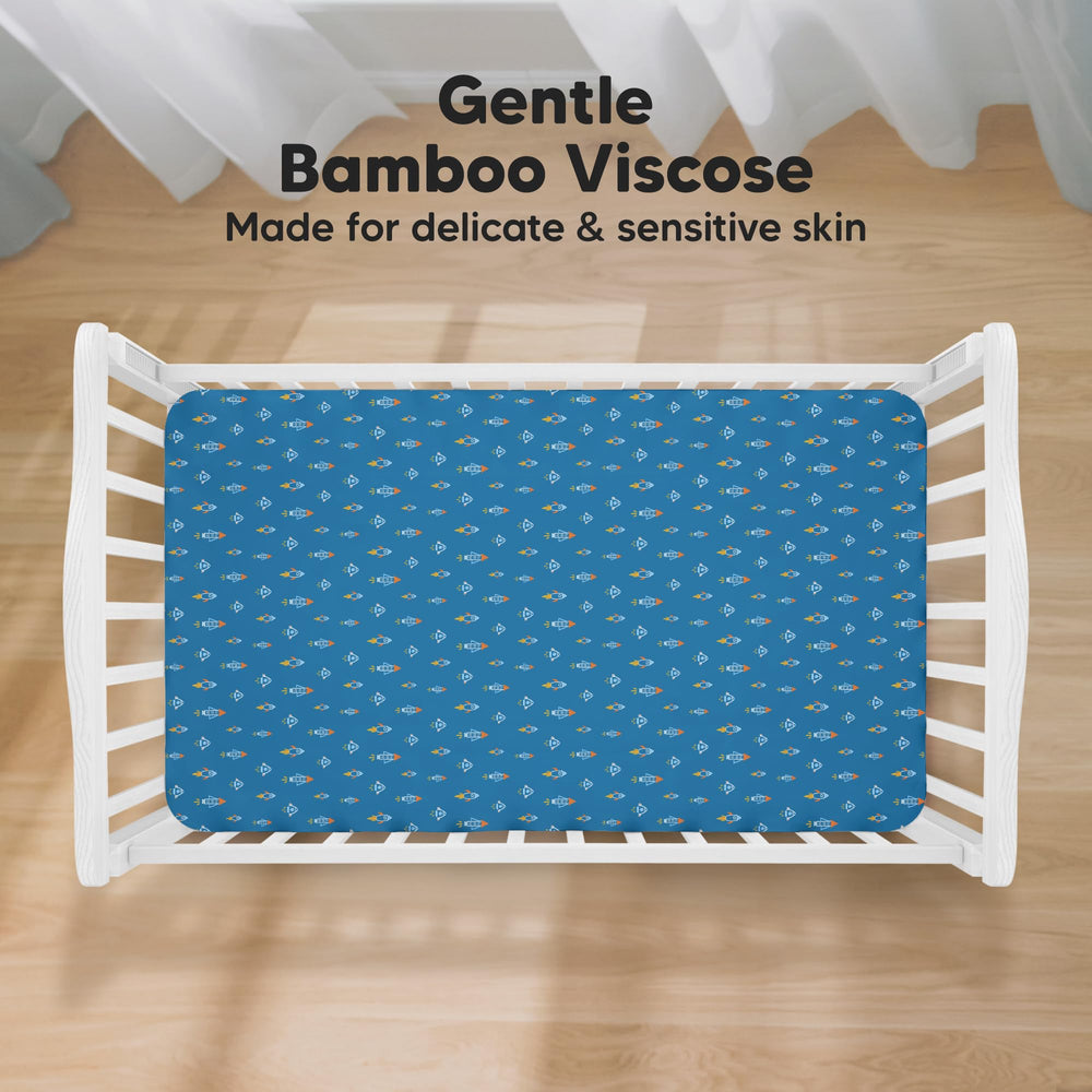 KeaBabies Isla crib sheet with SnugFit Tech for easy fitting