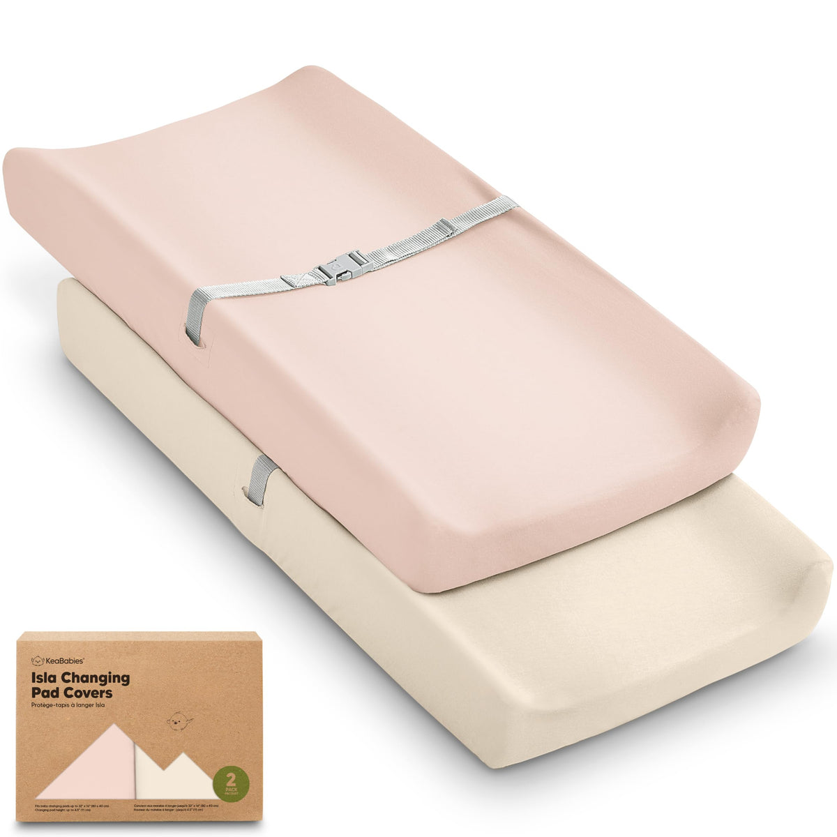 KeaBabies Isla soft-viscose bamboo pad cover for ultra-soft diaper changes.