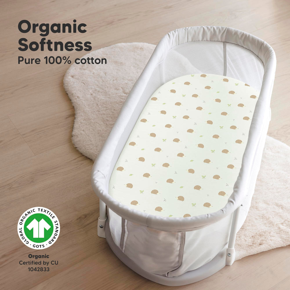 KeaBabies jersey cotton bassinet sheet offers soft, breathable comfort.