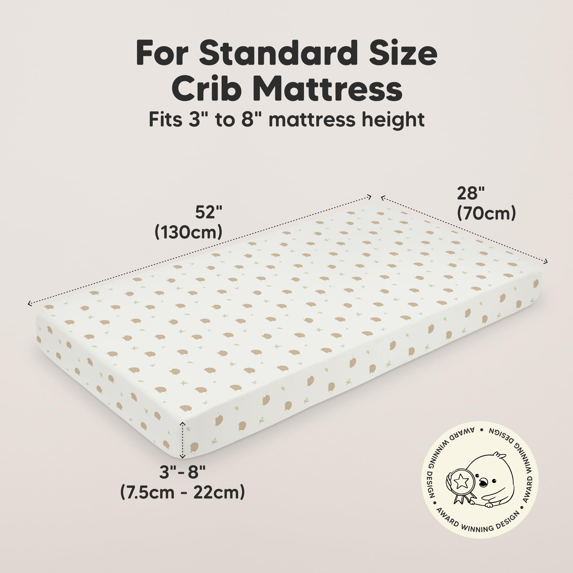 KeaBabies jersey cotton sheet texture emphasizes breathable skin comfort.