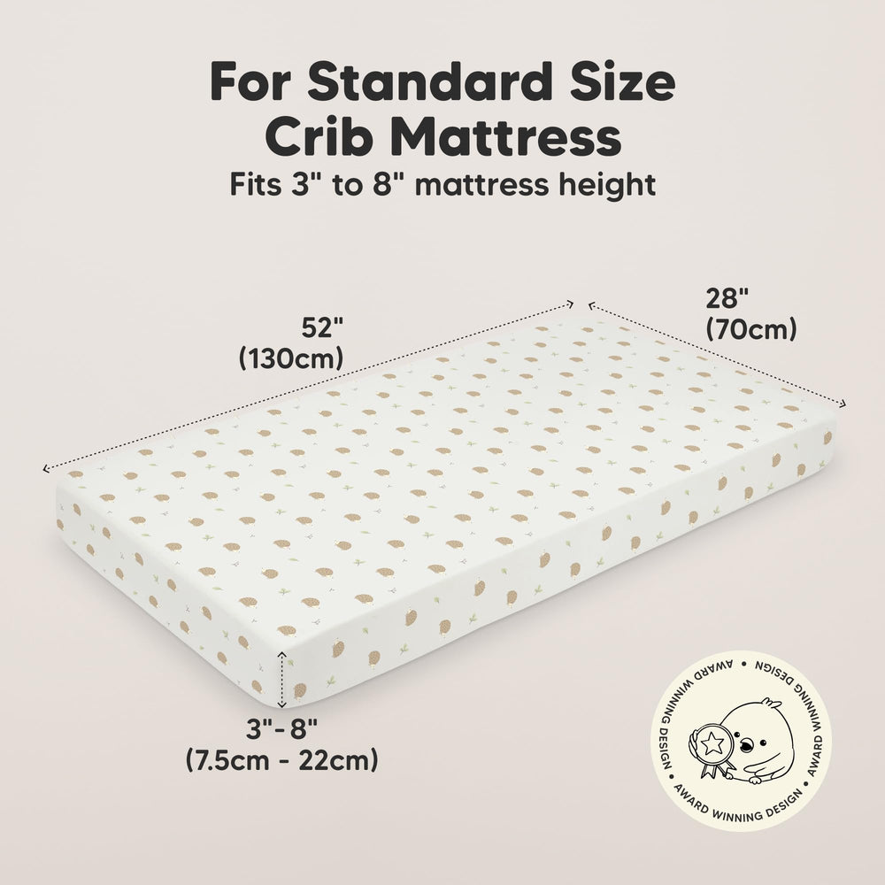 KeaBabies jersey cotton sheet texture emphasizes breathable skin comfort.