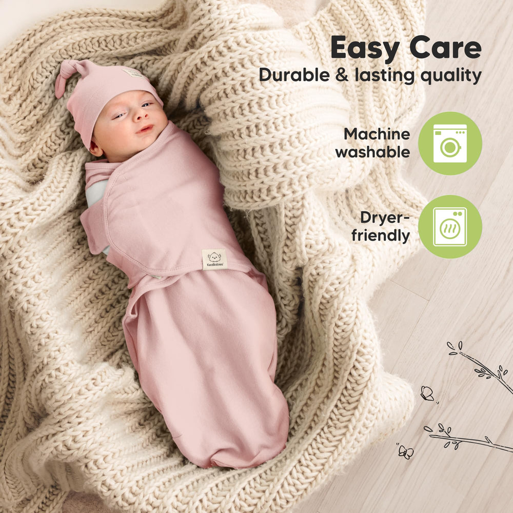 KeaBabies knot hats with swaddle bundle shown for newborn ready-to-wear