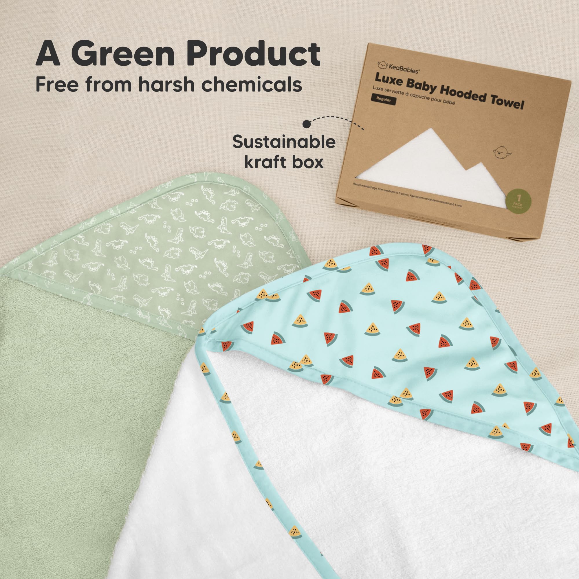 KeaBabies kraft gift box towel ideal newborn shower gift