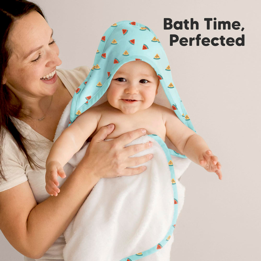 KeaBabies large 35x35 towel provides full body coverage for growing babies