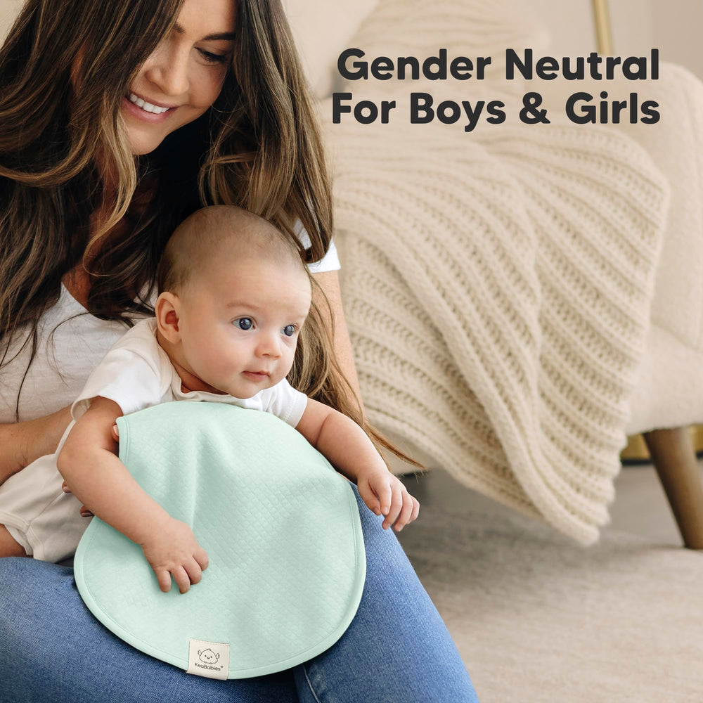 KeaBabies large absorbent burp cloth protecting clothes during feeds