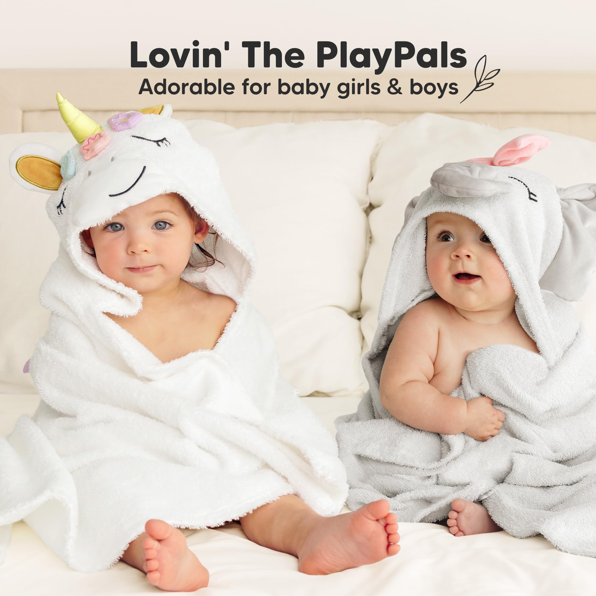 KeaBabies large 43x40 inch towel covers growing babies