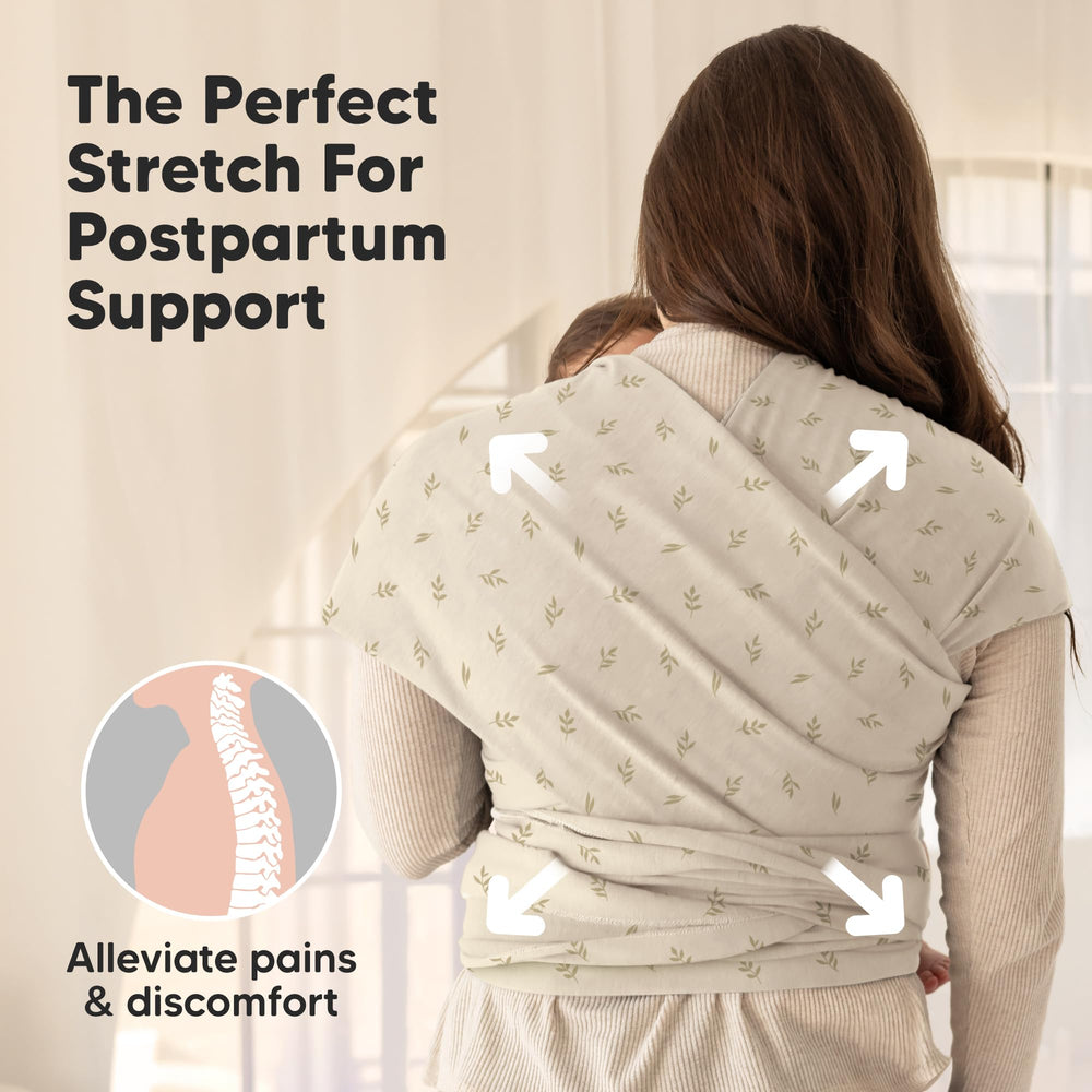 KeaBabies Leafy wrap creates a snug calm environment for soothing baby.