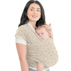 KeaBabies Leafy wrap ergonomic design supports baby's hips while easing parent strain.