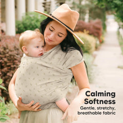KeaBabies Leafy wrap one-size-fits-all design for secure everyday use.