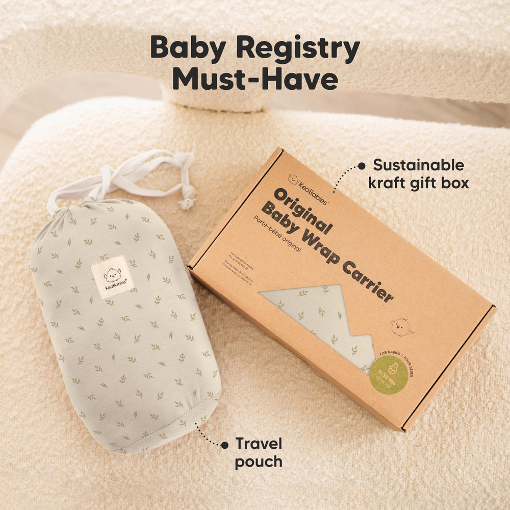 KeaBabies Leafy wrap keeps you hands-free for moments of connection.