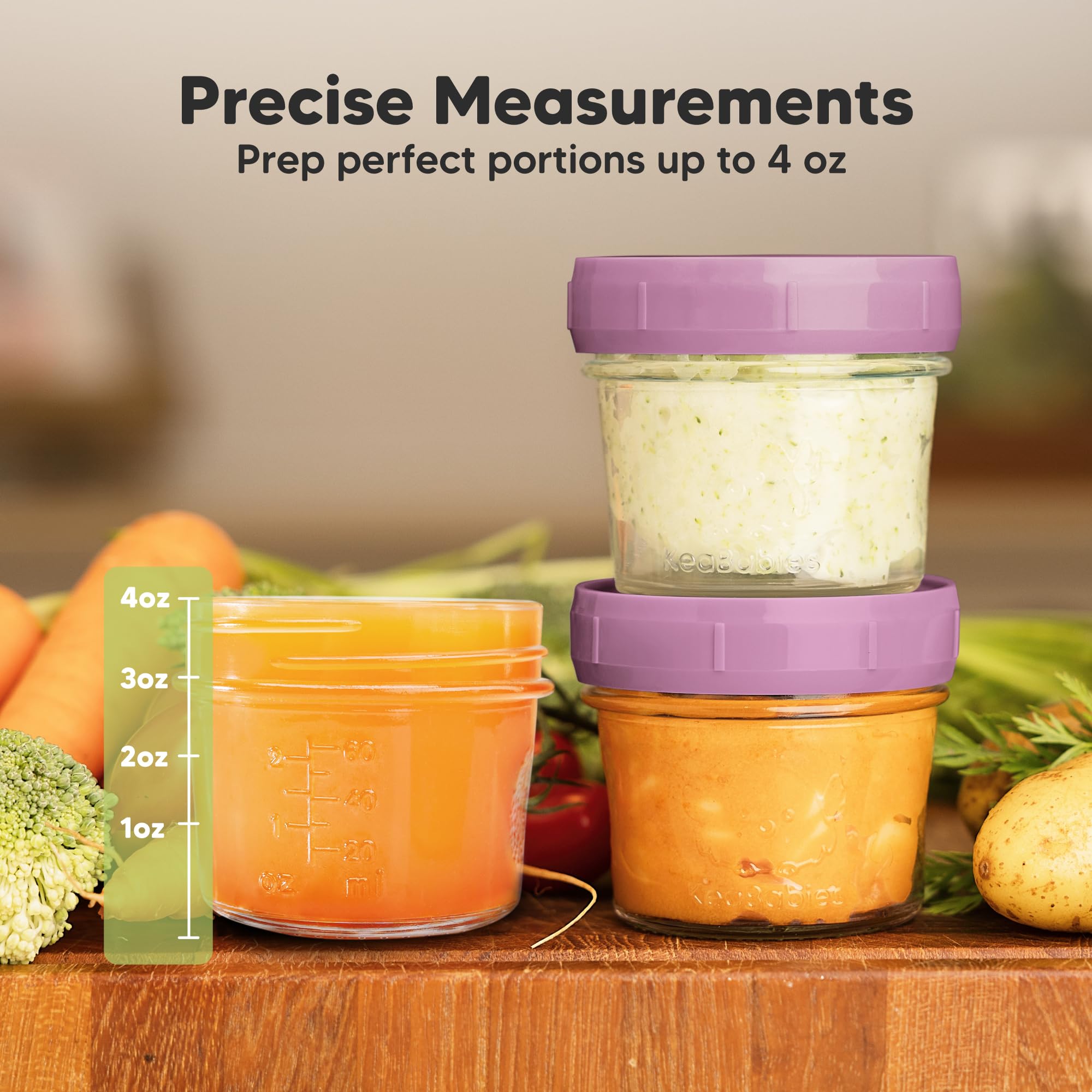 KeaBabies microwave-safe glass jar, quick reheats for baby meals