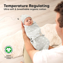 KeaBabies lightweight breathable 0-5 tog fabric displayed for year-round comfort