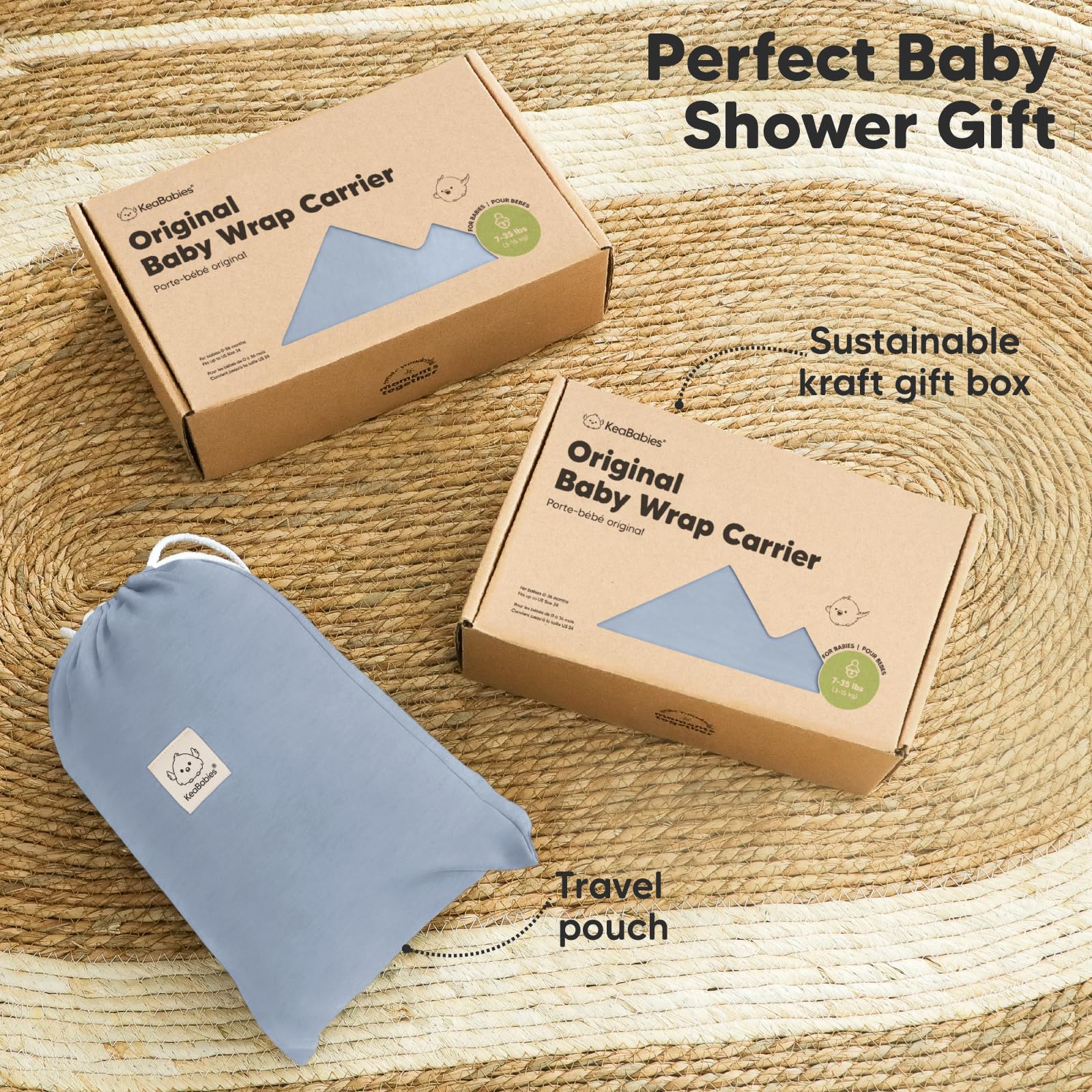KeaBabies lightweight breathable material ideal for daily errands