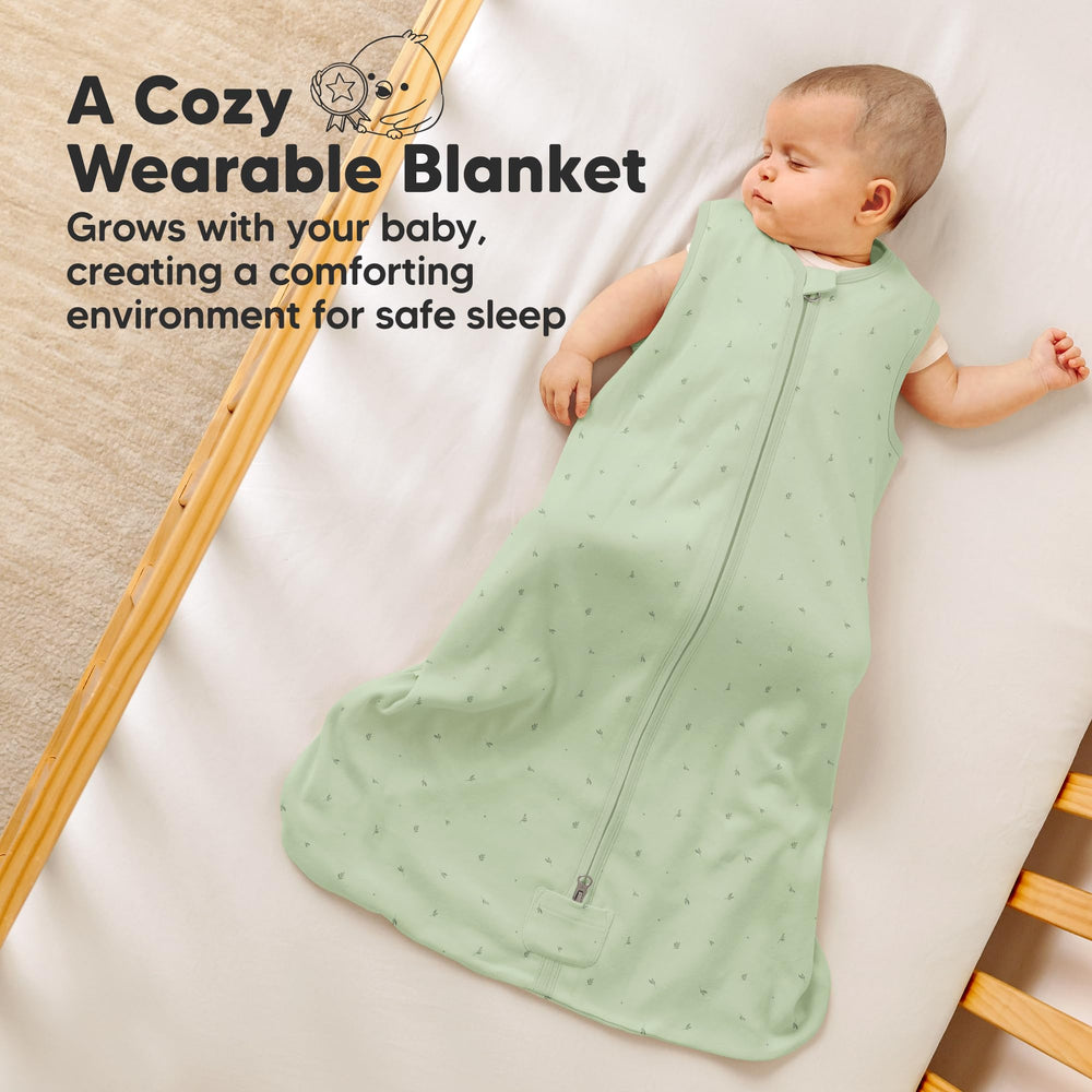 KeaBabies lightweight fabric shown with baby pajamas for year-round layering.