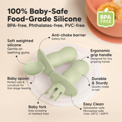KeaBabies Lil' Prep set – ergonomic grip for tiny hands during self-feeding