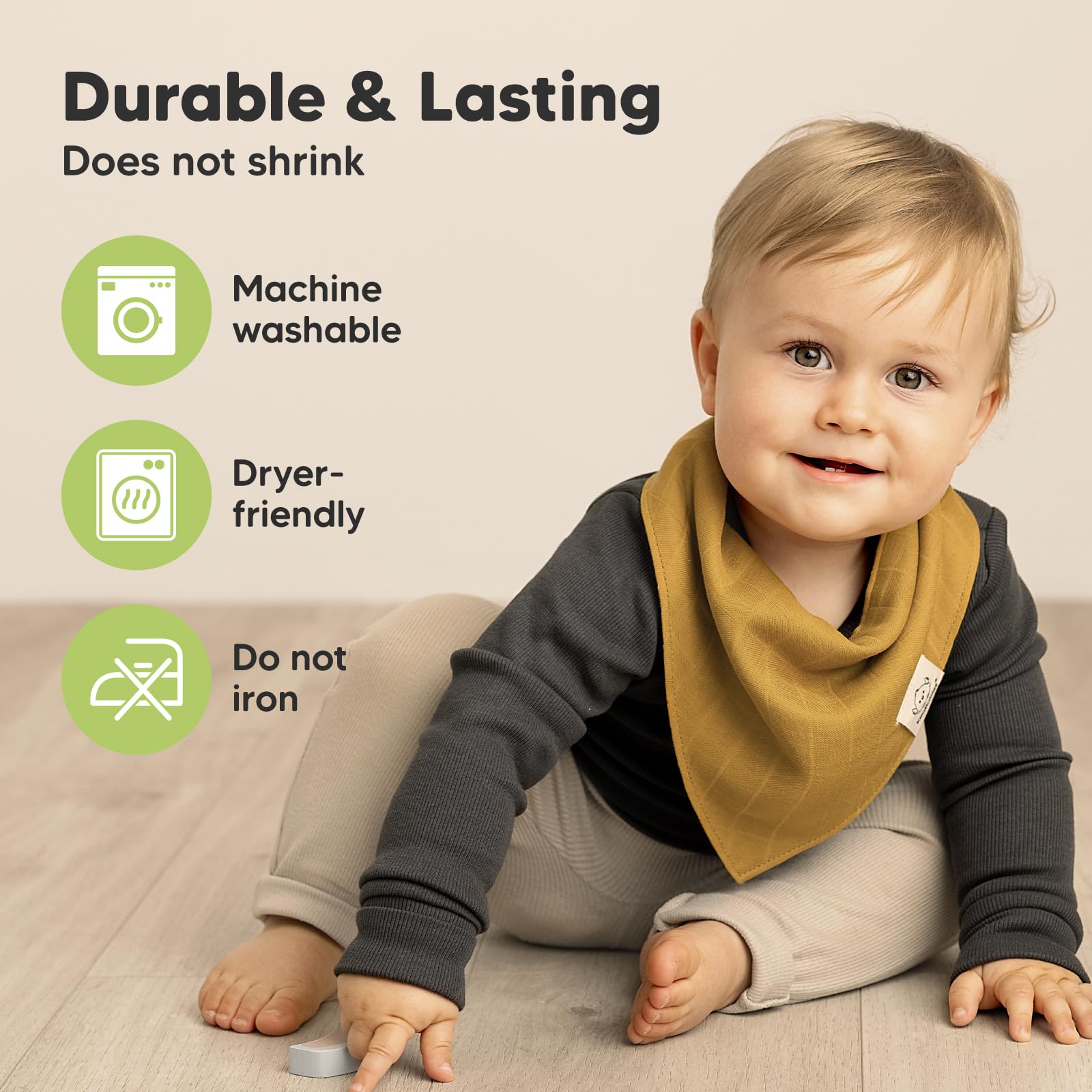 KeaBabies Lumi Muslin Bibs unisex design suitable for both boys and girls