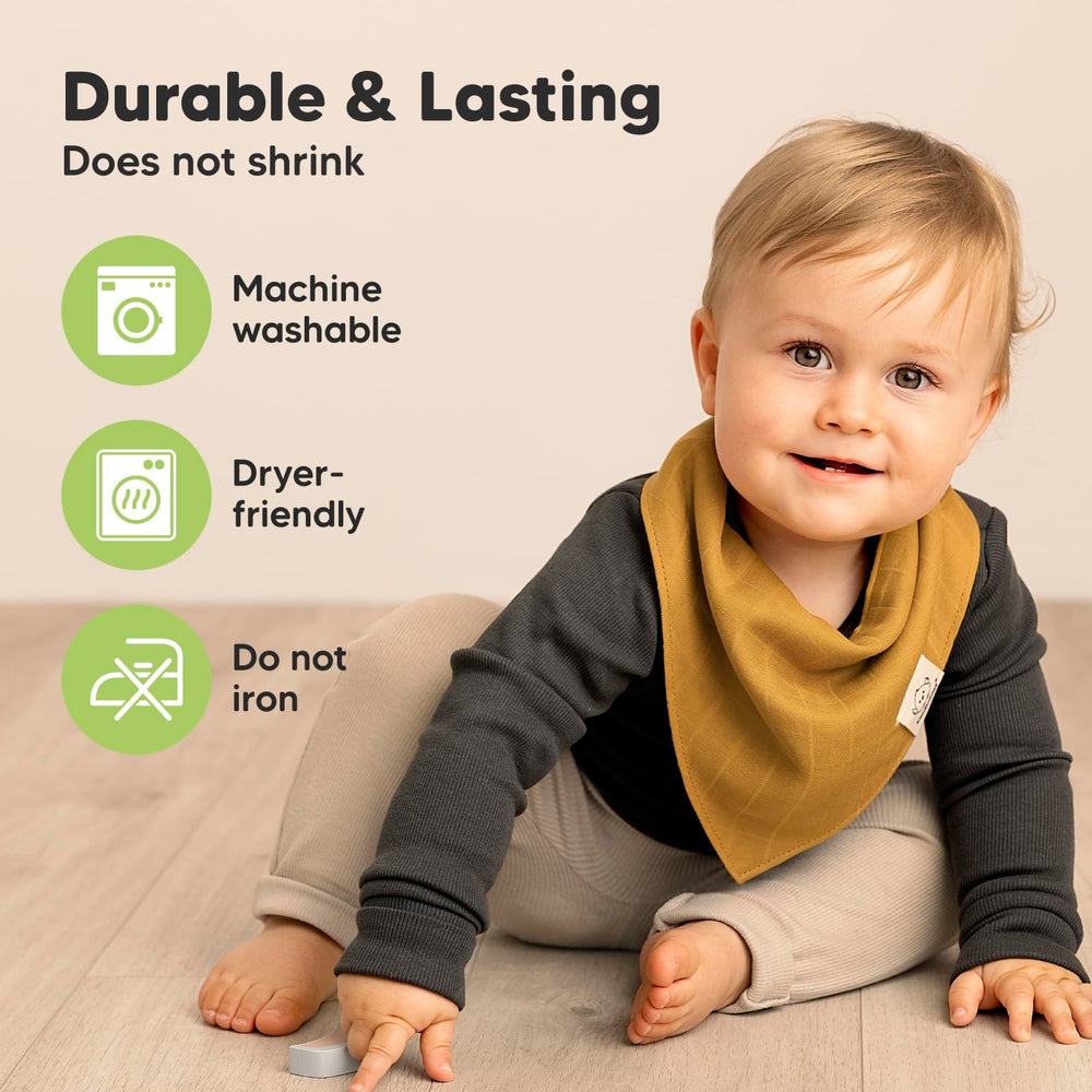 KeaBabies Lumi Muslin Bibs unisex design suitable for both boys and girls