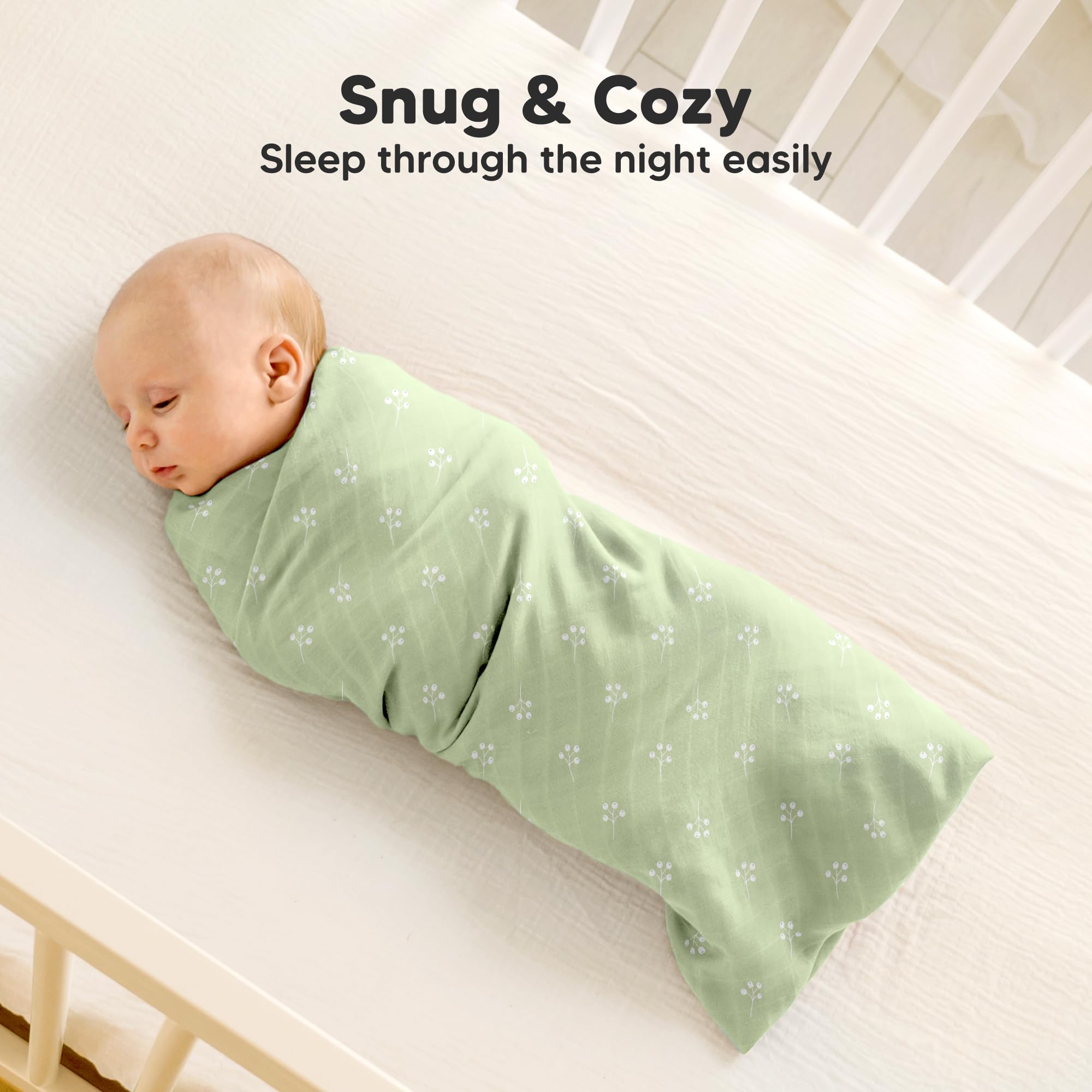 Gift box presentation for KeaBabies Lumi Muslin swaddle blankets, ideal for new parent gifts.