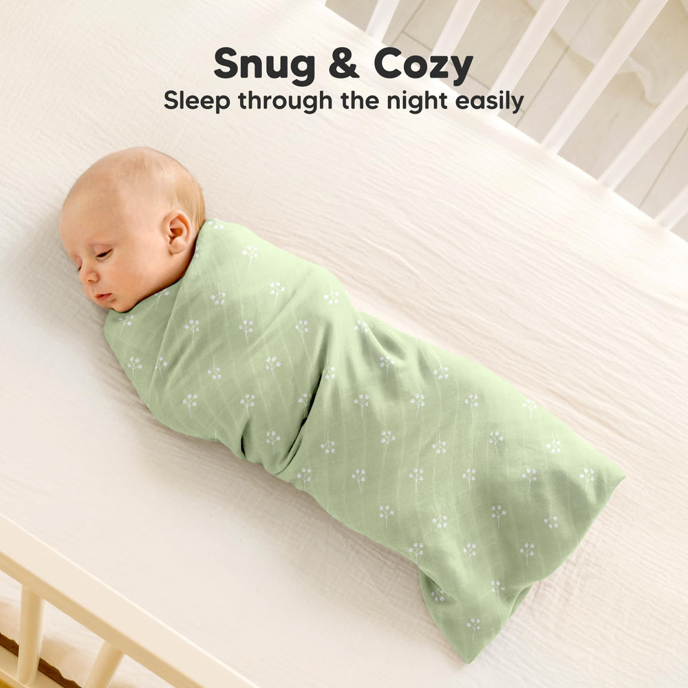 Gift box presentation for KeaBabies Lumi Muslin swaddle blankets, ideal for new parent gifts.