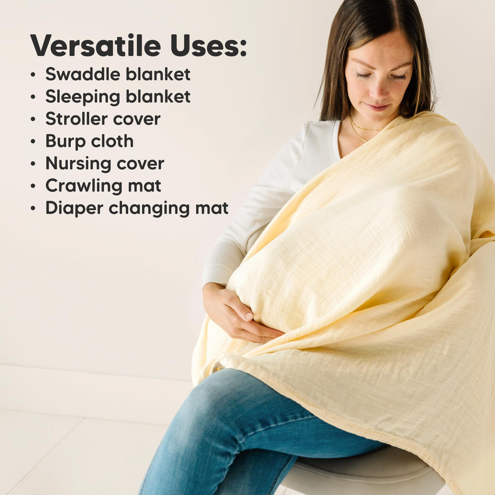 KeaBabies Lumi Muslin Swaddle set in a recyclable gift box.