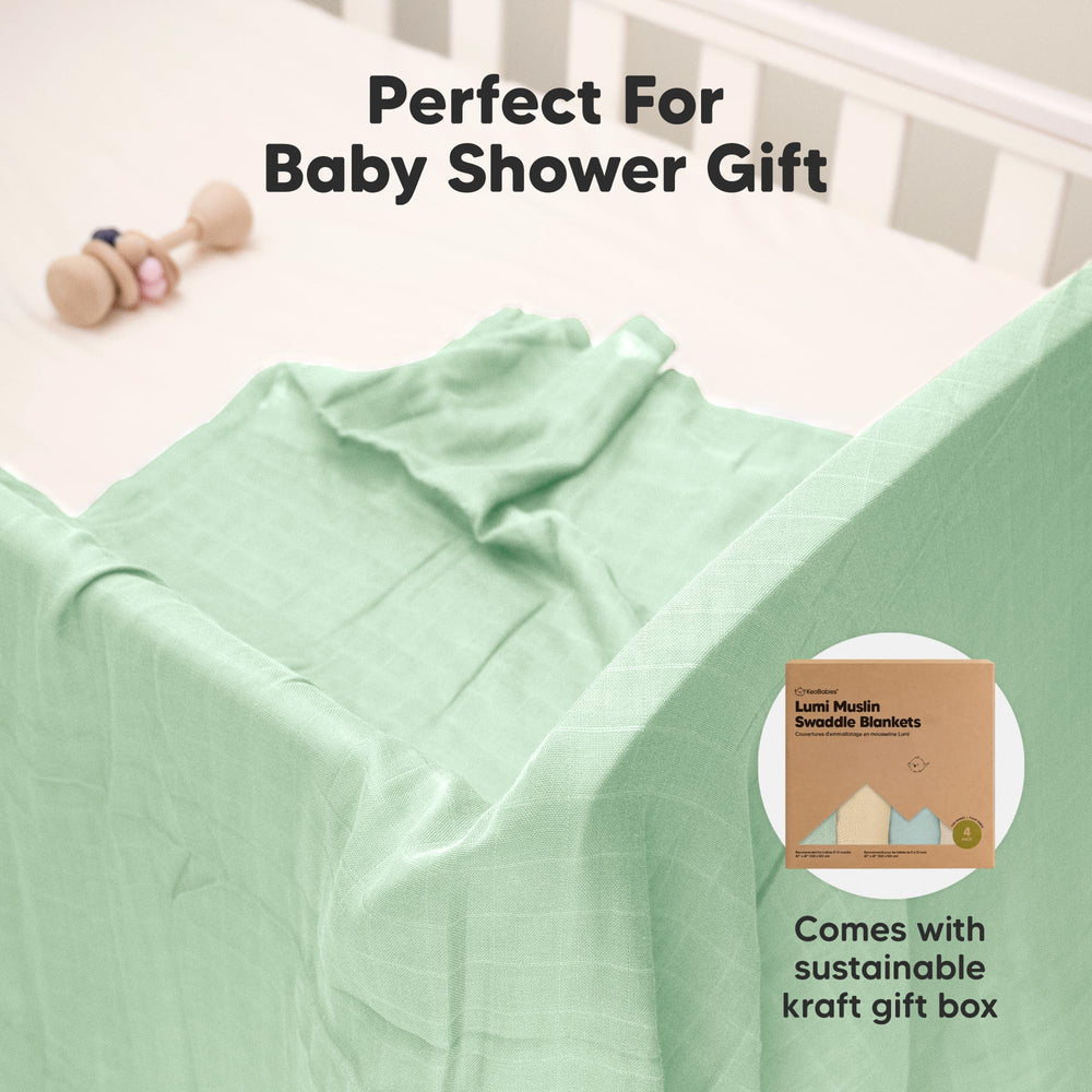 KeaBabies Lumi Muslin Swaddle, soft bundles handy for grandparents' home.