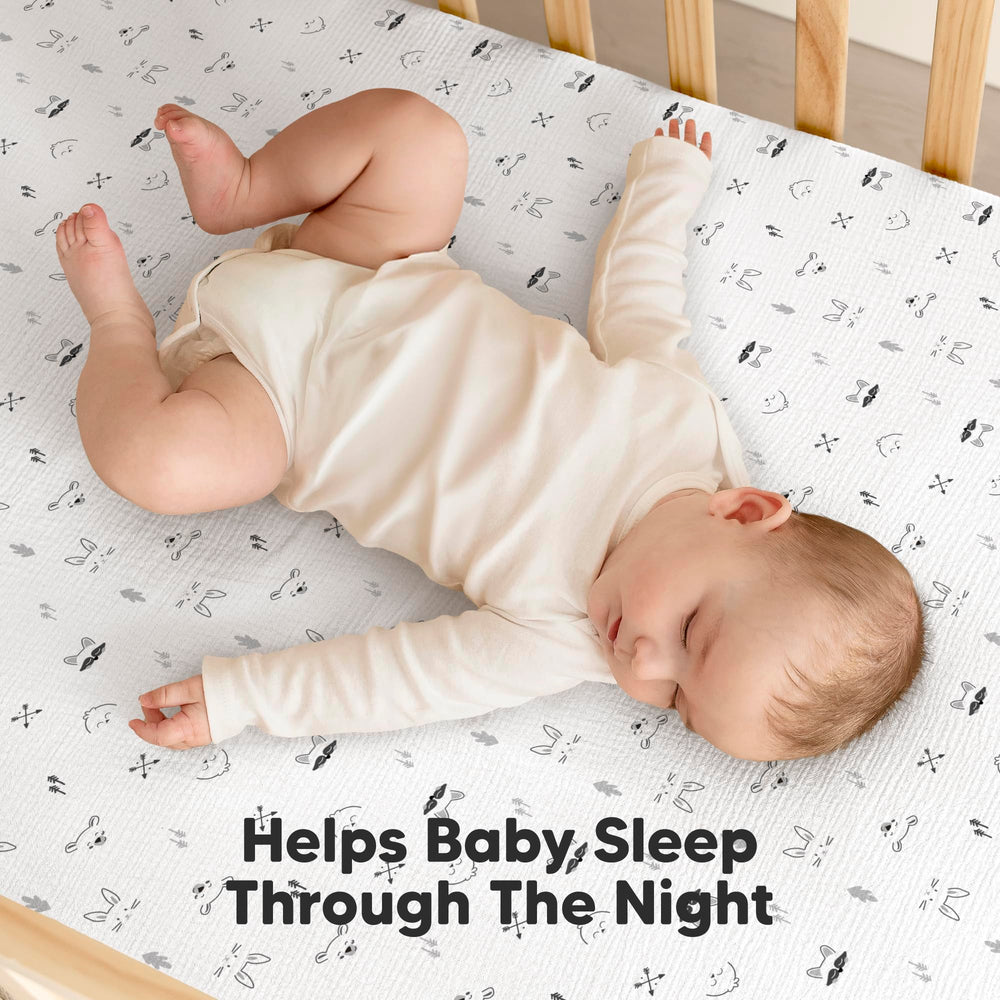 KeaBabies Lyra 2-pack neutral crib sheets for versatile nursery styling