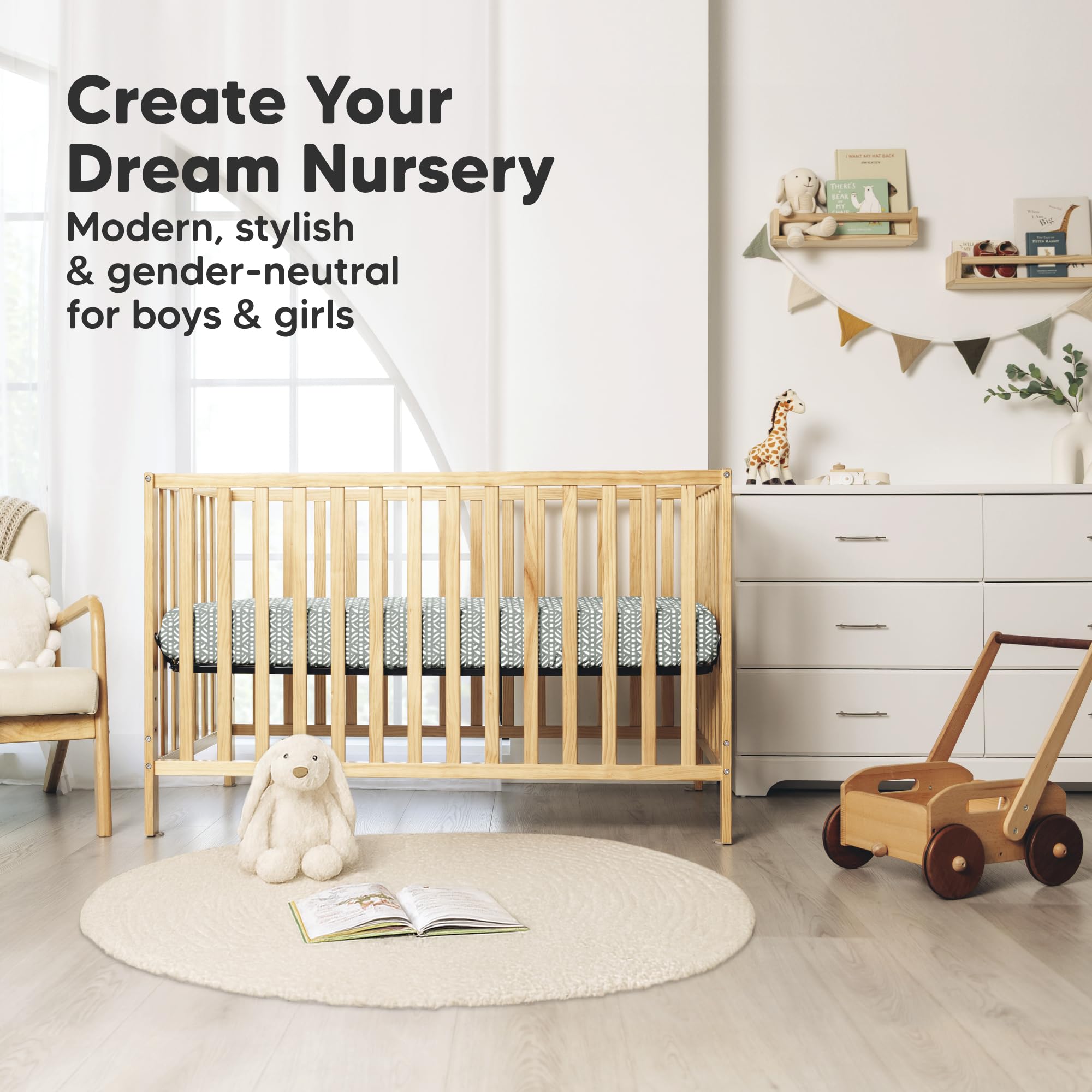KeaBabies Lyra gender-neutral nursery crib sheet complements any decor