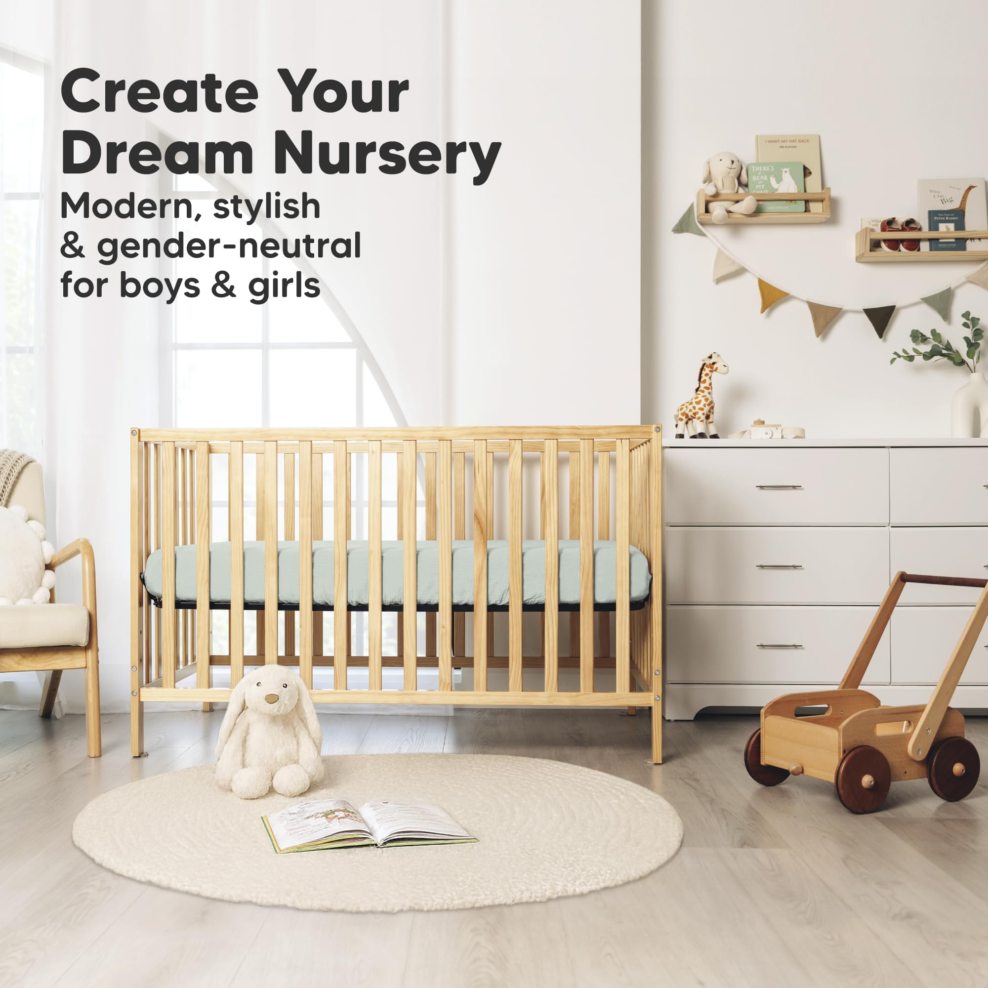 KeaBabies Lyra 52x28 fit designed for standard crib mattresses