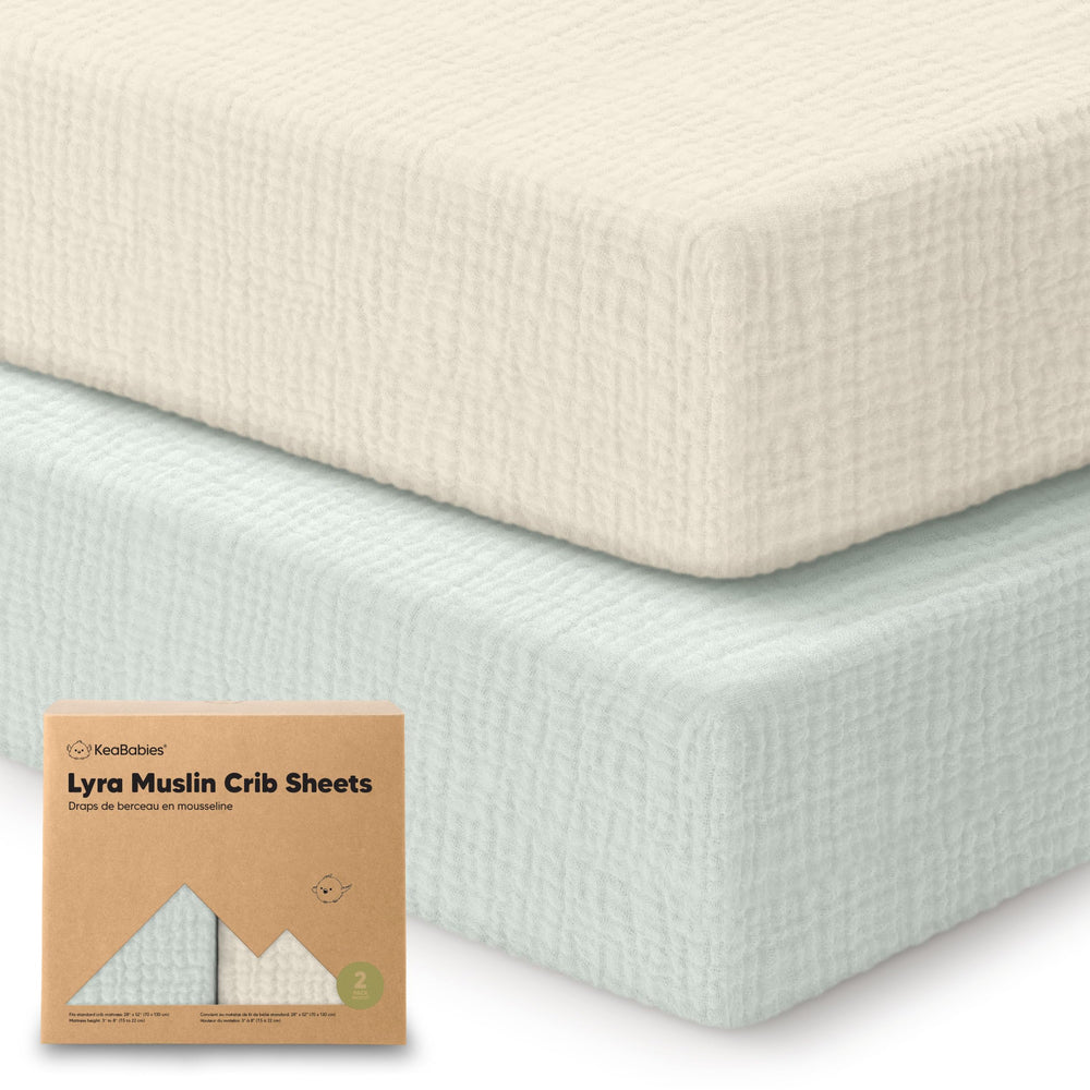 KeaBabies Lyra crib sheets in soft-organic-cotton for breathable comfort