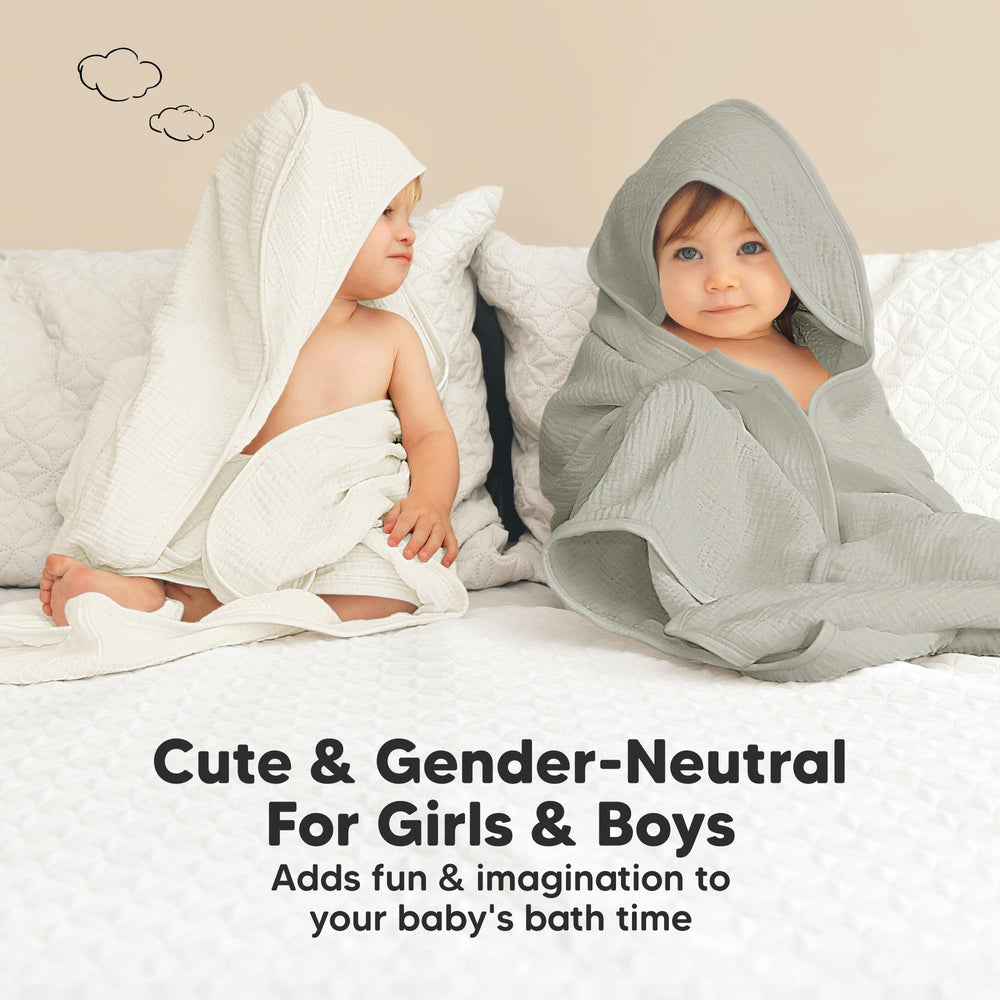 KeaBabies Lyra towel in nursery setup, durable and easy-care