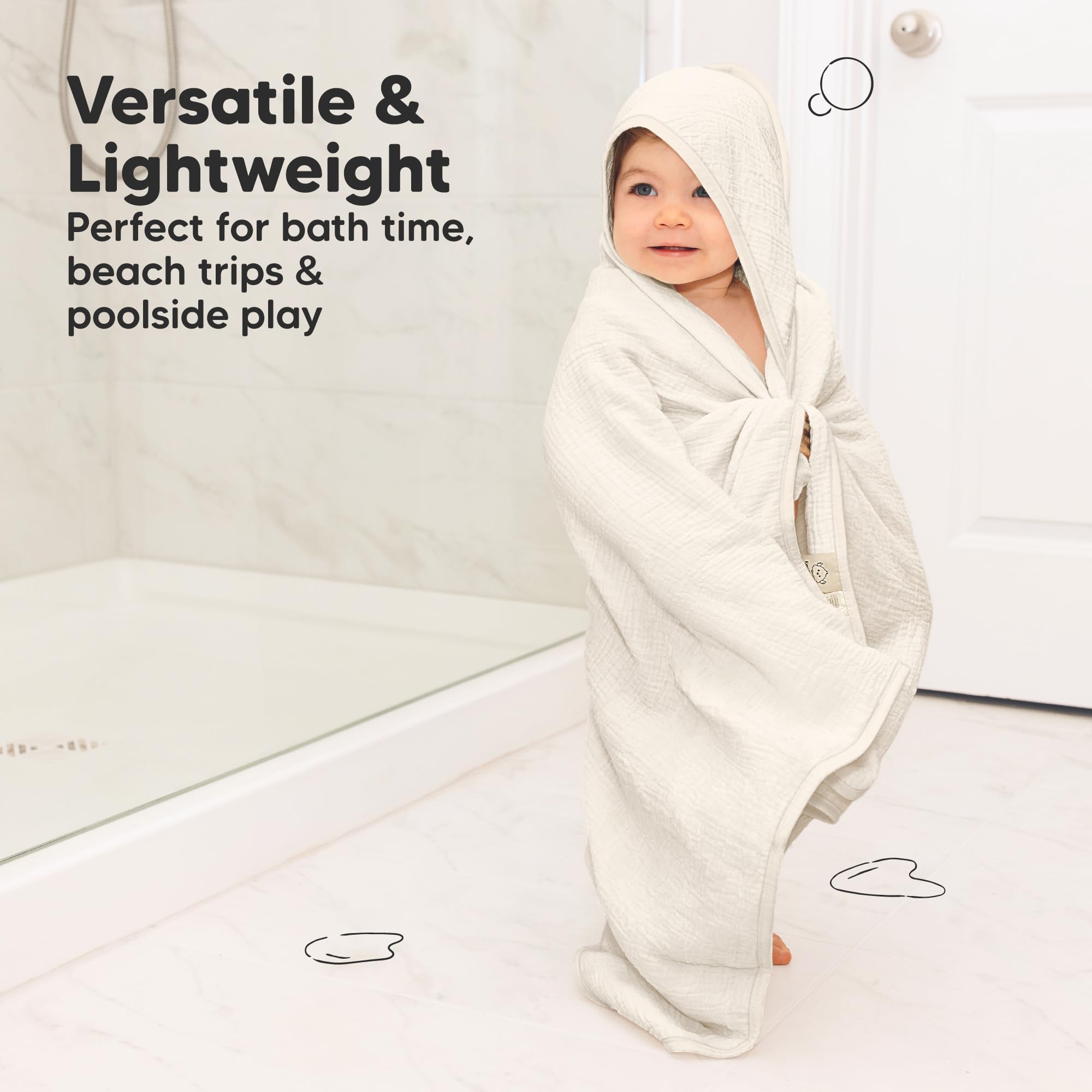 KeaBabies Lyra towel machine-washable and easy-care close-up