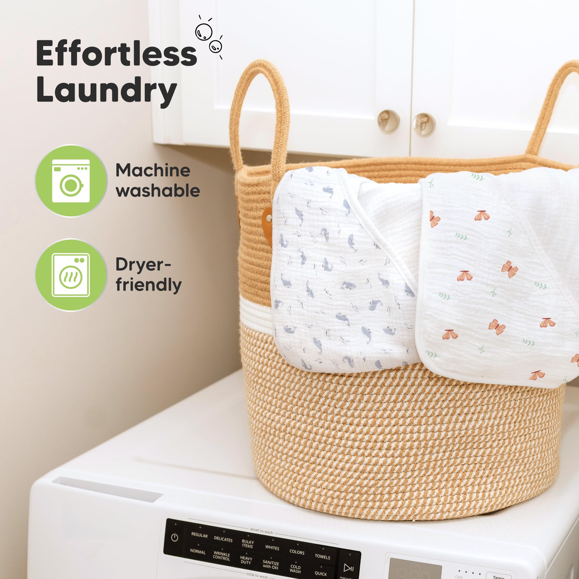 KeaBabies Lyra hooded towel Monarch gift-packaged in kraft box for baby showers.