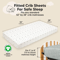 KeaBabies Lyra soft breathable sheets show baby comfort and easy care