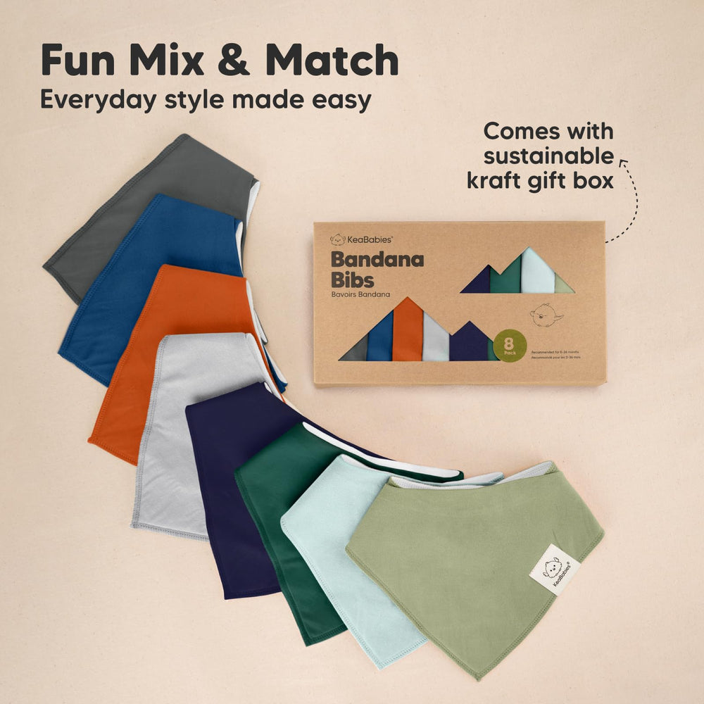 KeaBabies machine-washable bibs simplify daily cleanup