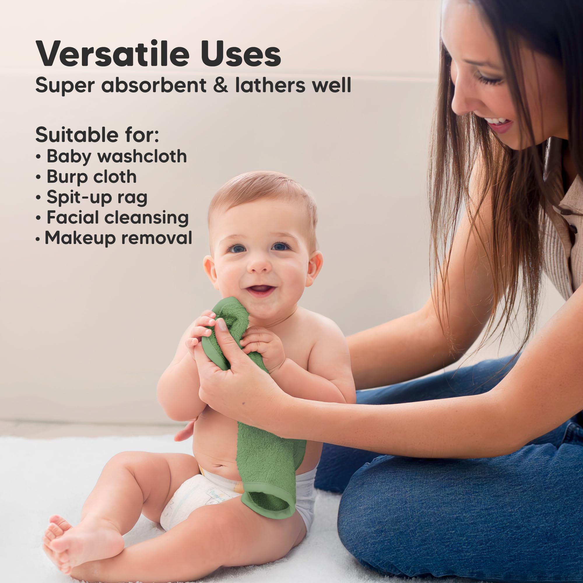KeaBabies cloths are versatile and durable, machine washable for busy days.
