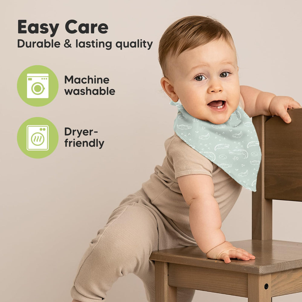 KeaBabies machine-washable bibs stay bright after cycles.