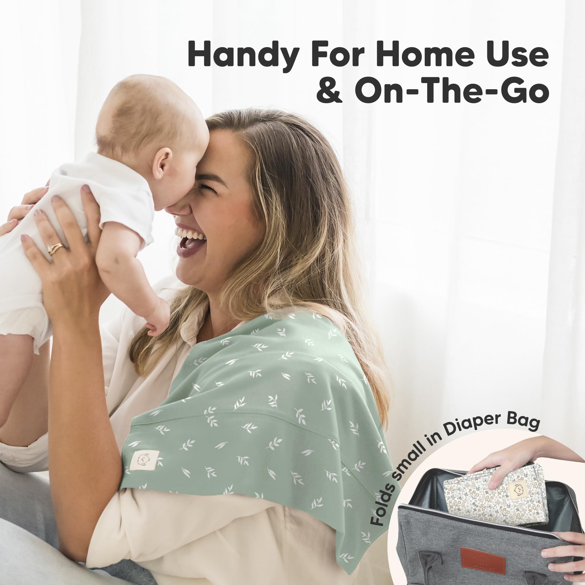 KeaBabies machine-washable burp cloths for easy care.