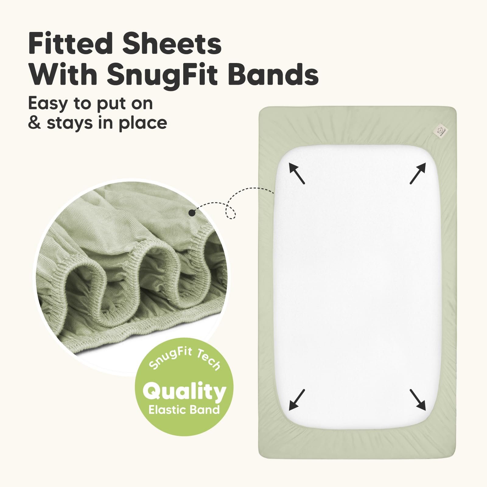 KeaBabies neutral avocado color fits any nursery style.