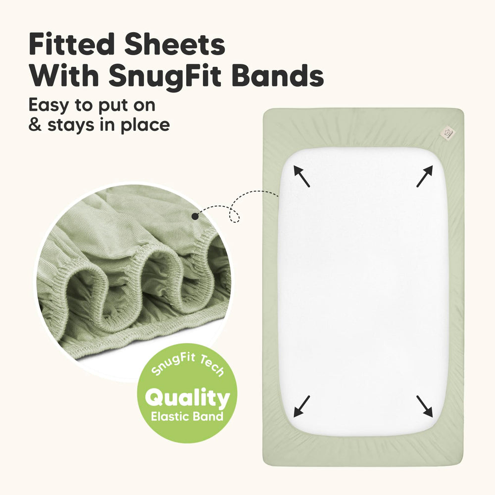 KeaBabies neutral avocado color fits any nursery style.