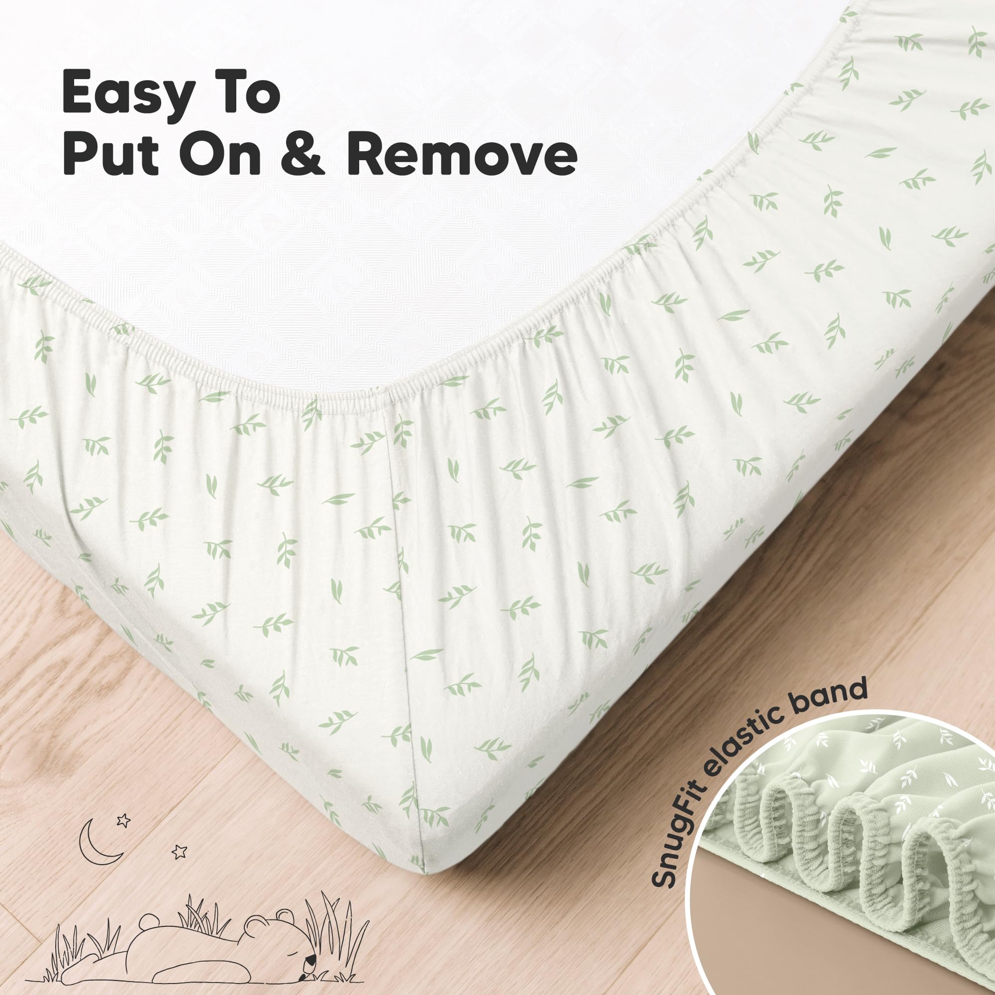 KeaBabies machine washable crib sheet for easy nursery care