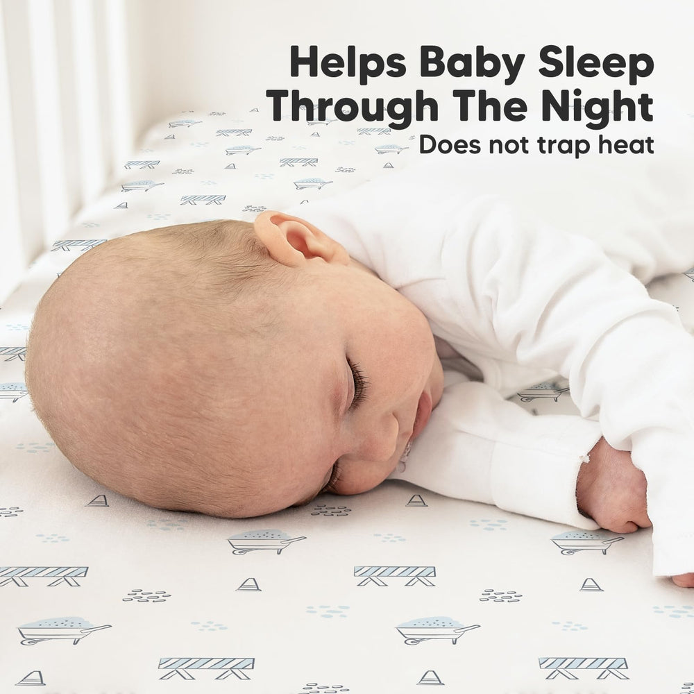 KeaBabies machine-washable crib sheets ready for daily use.